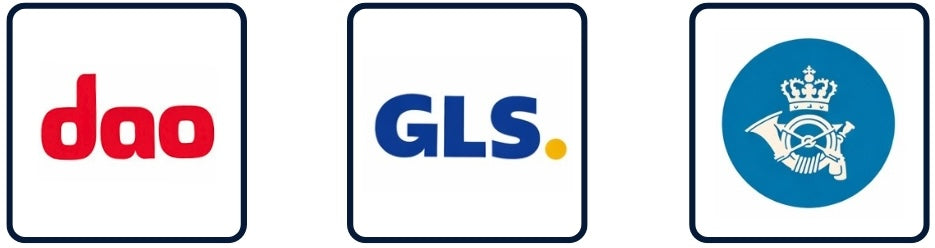 Levering i Danmark med DAO, GLS og PostNord 1-3 hverdage