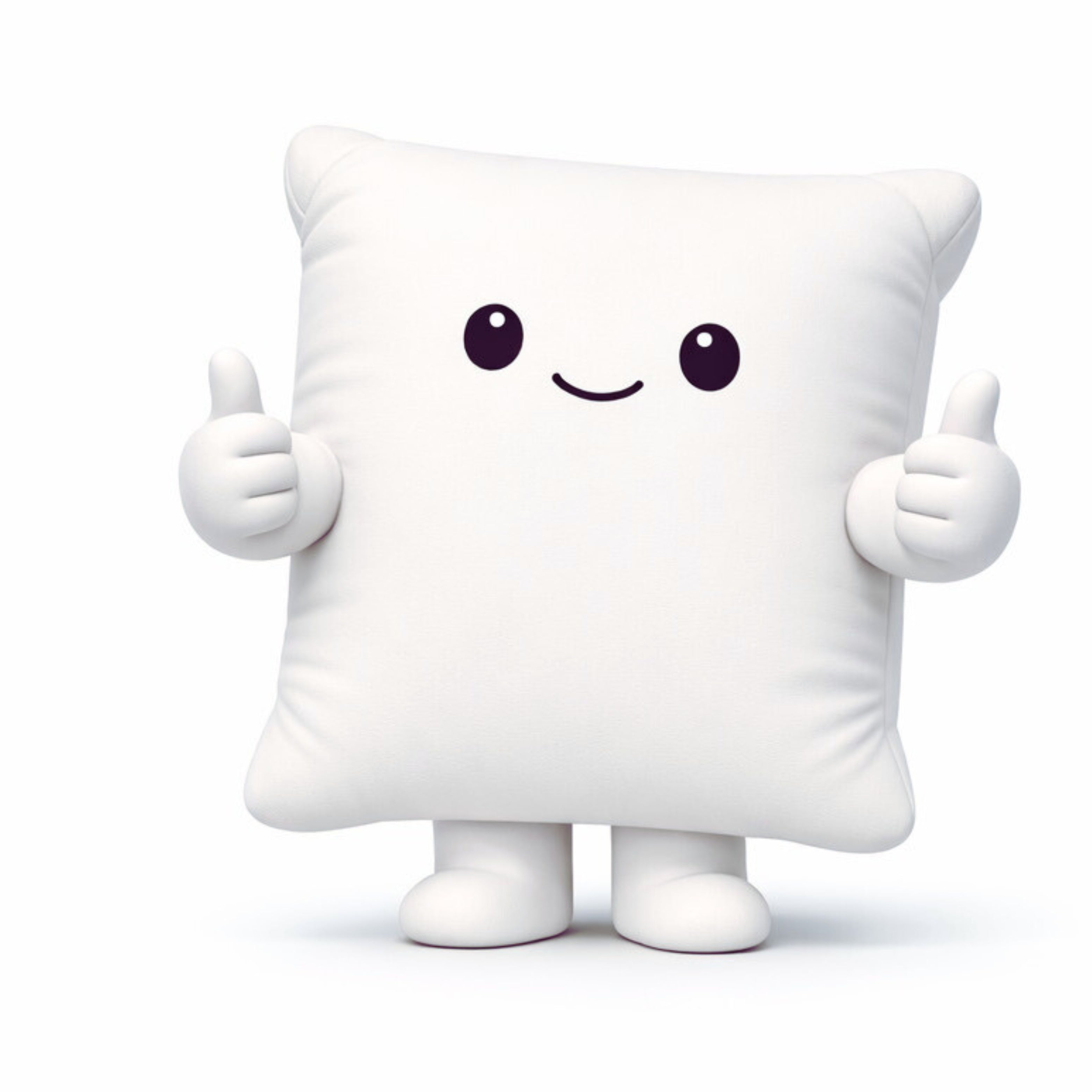 Restflow pillow character Flowy representing comfort and better sleep